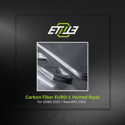 Toyota GR86 Carbon Fiber Euro 1 Vented Hood - Elite Ti
