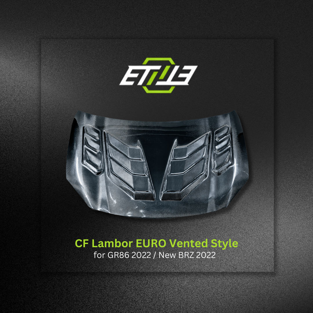 Toyota GR86 Carbon Fiber Lambor Euro Vented Hood - Elite Ti