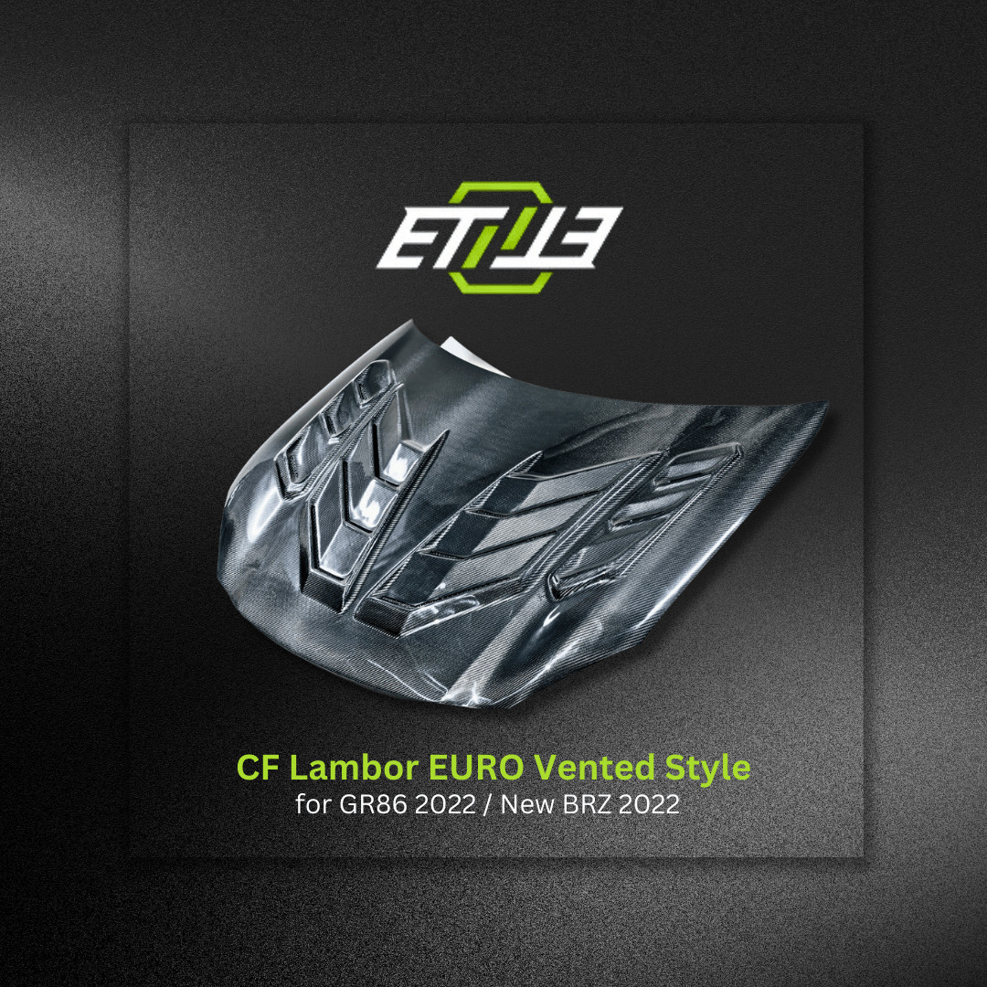 Toyota GR86 Carbon Fiber Lambor Euro Vented Hood - Elite Ti