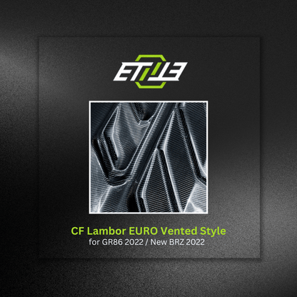 Toyota GR86 Carbon Fiber Lambor Euro Vented Hood - Elite Ti